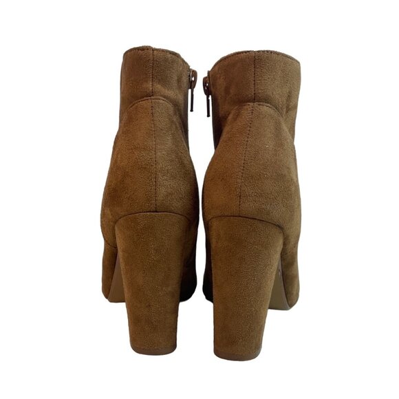 Daily Shoes Women's Brown Suede Bonnie Heeled Booties Sz 10 - Picture 5 of 11